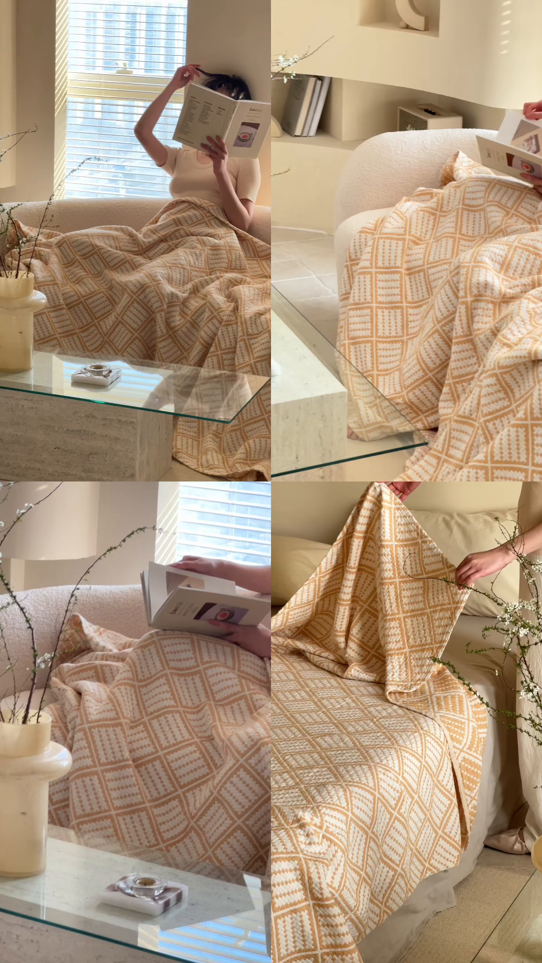 91家纺网 家纺一手货源 找家纺 朴尔家纺-毛巾被 2026新款格调简约风全棉纯棉三层纱布毛巾被-朴尔经典款常年备货 曼城时光-黄