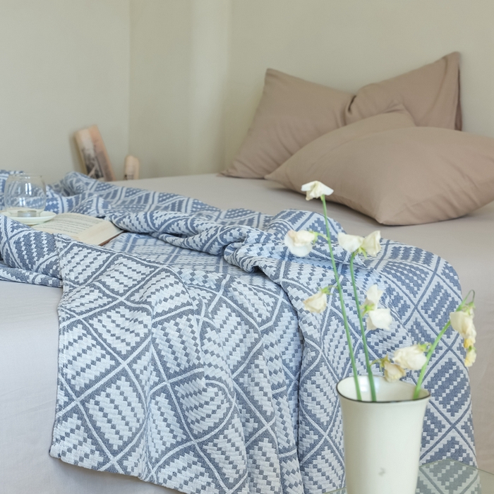 91家纺网 家纺一手货源 找家纺 朴尔家纺-毛巾被 2026新款格调简约风全棉纯棉三层纱布毛巾被-朴尔经典款常年备货 曼城时光-灰