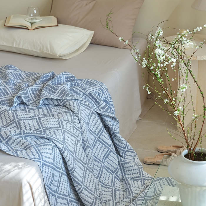 91家纺网 家纺一手货源 找家纺 朴尔家纺-毛巾被 2026新款格调简约风全棉纯棉三层纱布毛巾被-朴尔经典款常年备货 曼城时光-灰