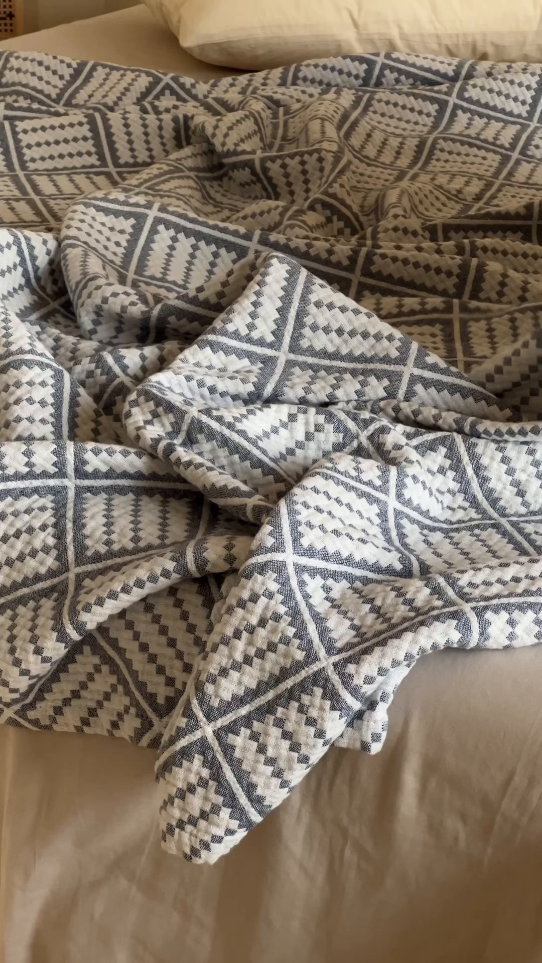 91家纺网 家纺一手货源 找家纺 朴尔家纺-毛巾被 2026新款格调简约风全棉纯棉三层纱布毛巾被-朴尔经典款常年备货 曼城时光-灰