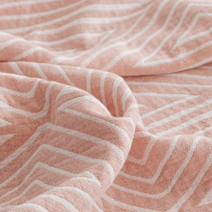 91家纺网 家纺一手货源 找家纺 朴尔家纺-毛巾被 2026新款格调简约风全棉纯棉三层纱布毛巾被-朴尔经典款常年备货 普韦布洛-粉