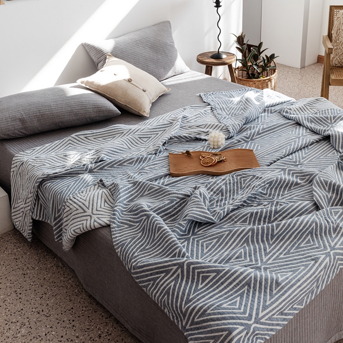 91家纺网 家纺一手货源 找家纺 朴尔家纺-毛巾被 2026新款格调简约风全棉纯棉三层纱布毛巾被-朴尔经典款常年备货 普韦布洛-兰