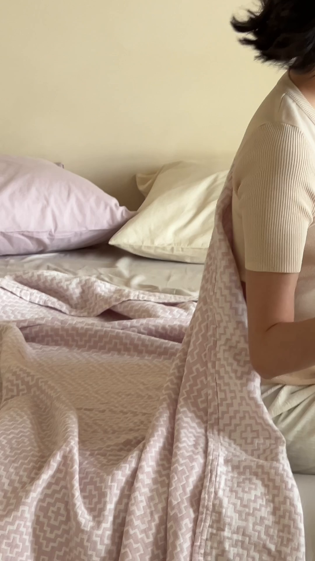 91家纺网 家纺一手货源 找家纺 朴尔家纺-毛巾被 2026新款格调简约风全棉纯棉三层纱布毛巾被-朴尔经典款常年备货 西西里-粉