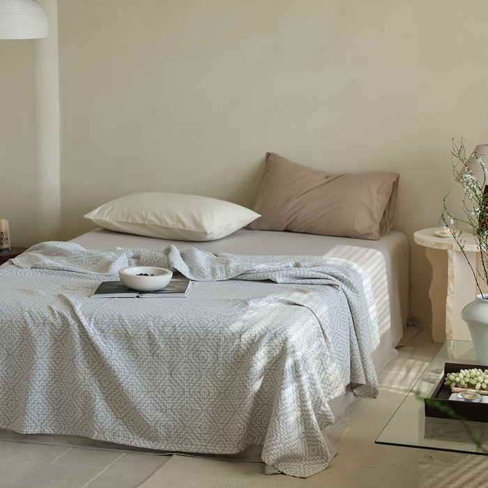 91家纺网 家纺一手货源 找家纺 朴尔家纺-毛巾被 2026新款格调简约风全棉纯棉三层纱布毛巾被-朴尔经典款常年备货 西西里-灰