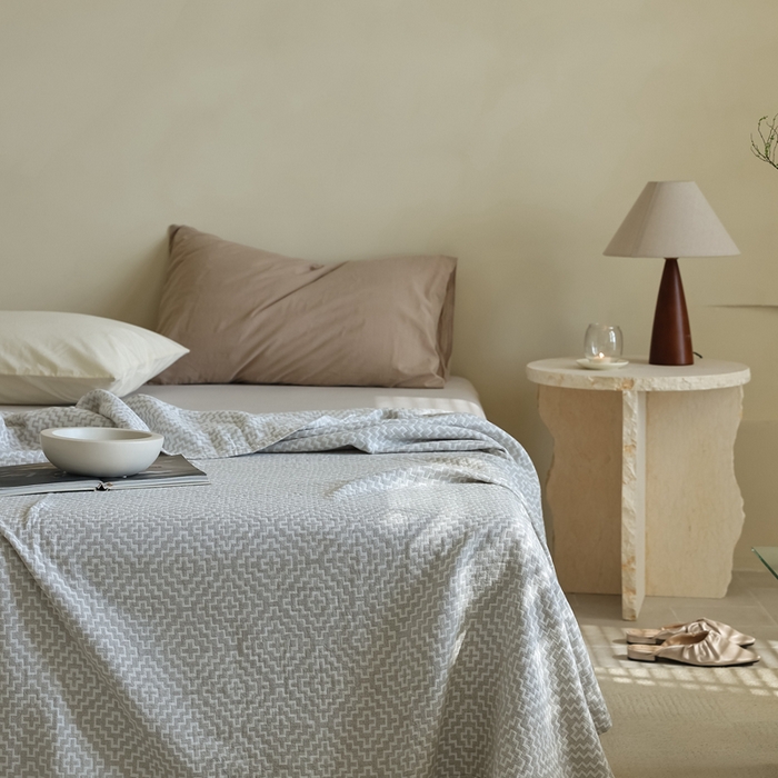 91家纺网 家纺一手货源 找家纺 朴尔家纺-毛巾被 2026新款格调简约风全棉纯棉三层纱布毛巾被-朴尔经典款常年备货 西西里-灰