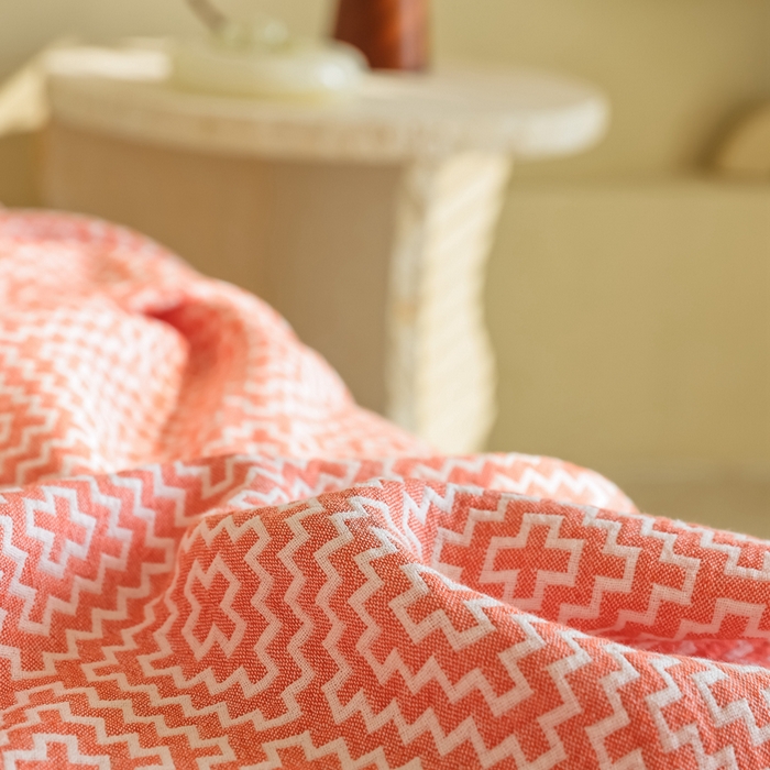 91家纺网 家纺一手货源 找家纺 朴尔家纺-毛巾被 2026新款格调简约风全棉纯棉三层纱布毛巾被-朴尔经典款常年备货 西西里-橘