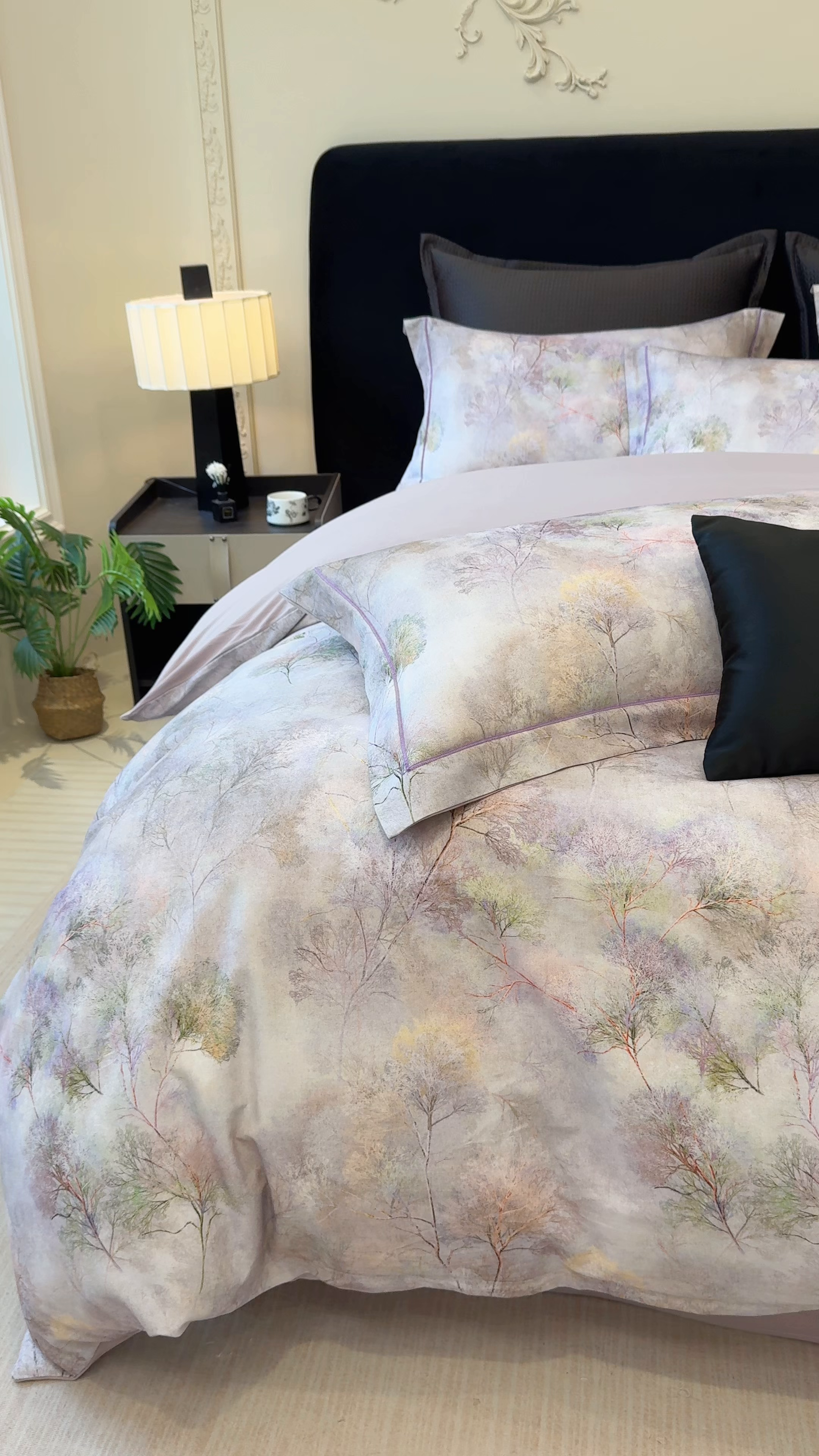 91家纺网 家纺一手货源 找家纺 优迈 2026新款全棉纯棉磨毛数码印花四件套 爱丽丝