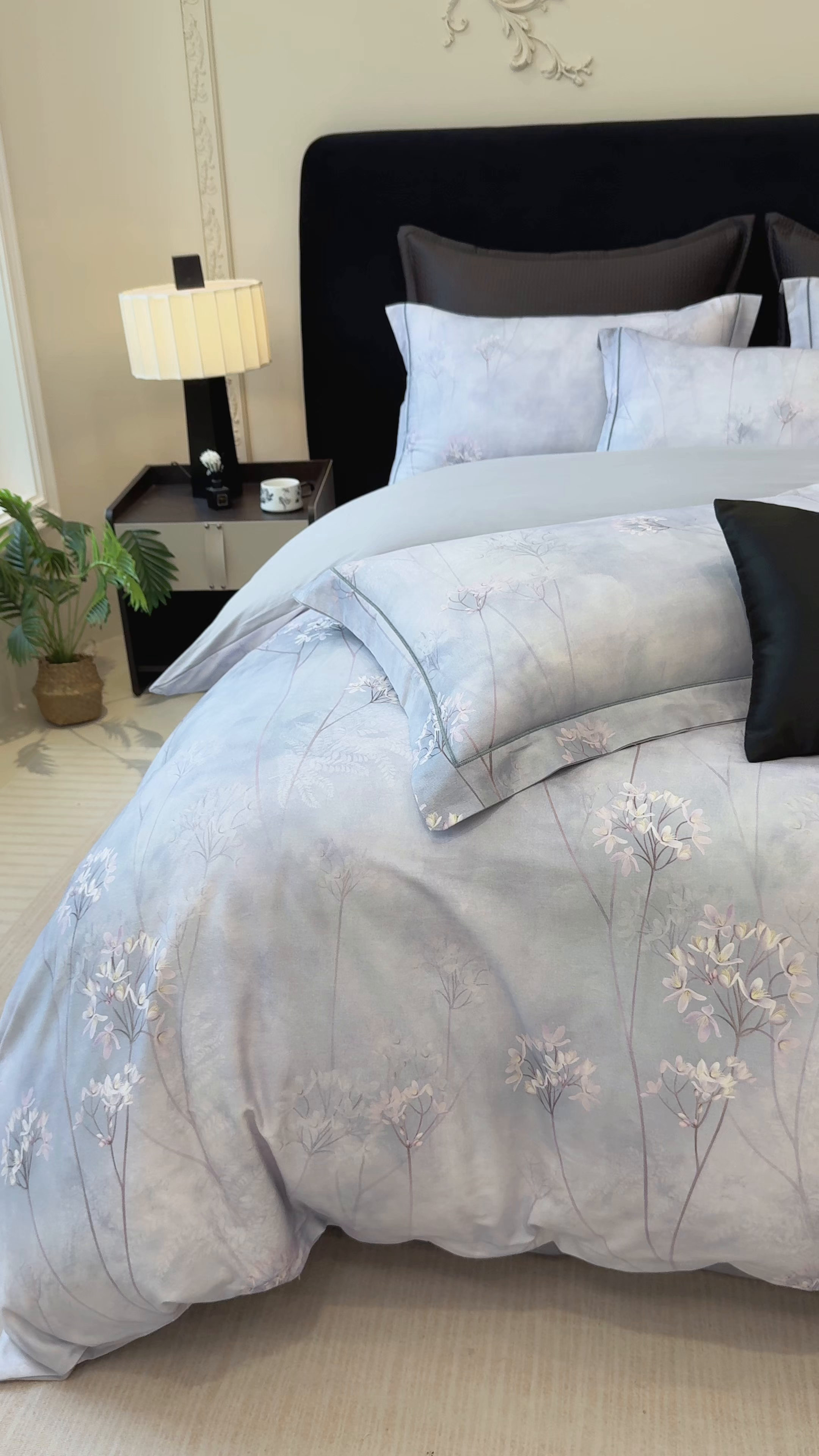 91家纺网 家纺一手货源 找家纺 优迈 2026新款全棉纯棉磨毛数码印花四件套 听风冷羽