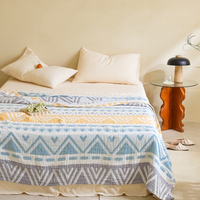 91家纺网 家纺一手货源 找家纺 朴尔家纺-毛巾被 2026新款格调简约风全棉纯棉三层纱布毛巾被-朴尔经典款常年备货 尤克里