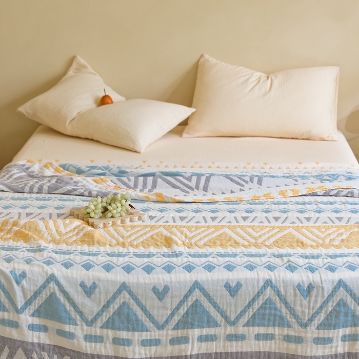 91家纺网 家纺一手货源 找家纺 朴尔家纺-毛巾被 2026新款格调简约风全棉纯棉三层纱布毛巾被-朴尔经典款常年备货 尤克里