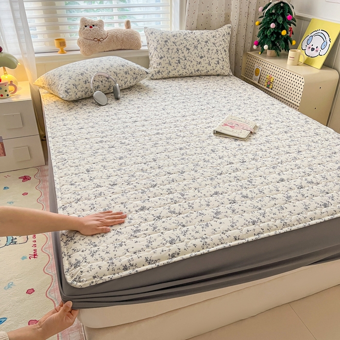 91家纺网 家纺一手货源 找家纺 （总）赛丽雅 2026新款夹棉床笠三件套加厚床垫保护套