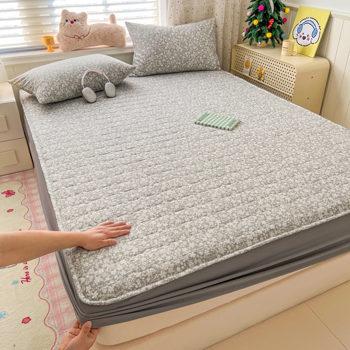 91家纺网 家纺一手货源 找家纺 （总）赛丽雅 2026新款夹棉床笠三件套加厚床垫保护套