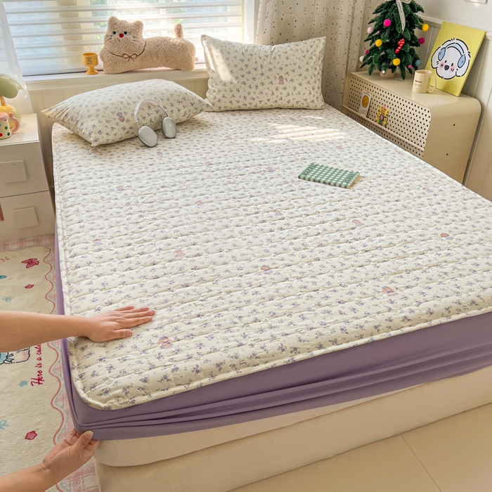 91家纺网 家纺一手货源 找家纺 （总）赛丽雅 2026新款夹棉床笠三件套加厚床垫保护套