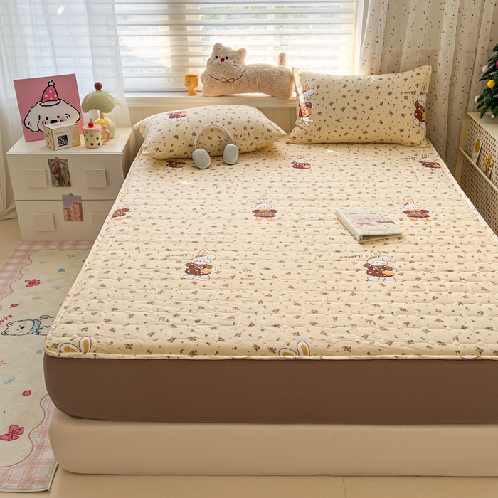 91家纺网 家纺一手货源 找家纺 （总）赛丽雅 2026新款夹棉床笠三件套加厚床垫保护套