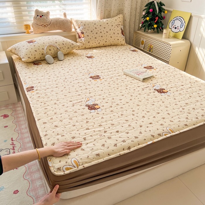 91家纺网 家纺一手货源 找家纺 （总）赛丽雅 2025新款高克重兔毛绒兔兔绒牛奶绒四件套