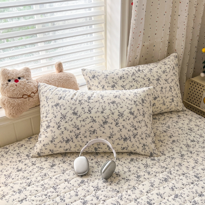 91家纺网 家纺一手货源 找家纺 赛丽雅 2026新款夹棉床笠三件套加厚床垫保护套 花枝棠