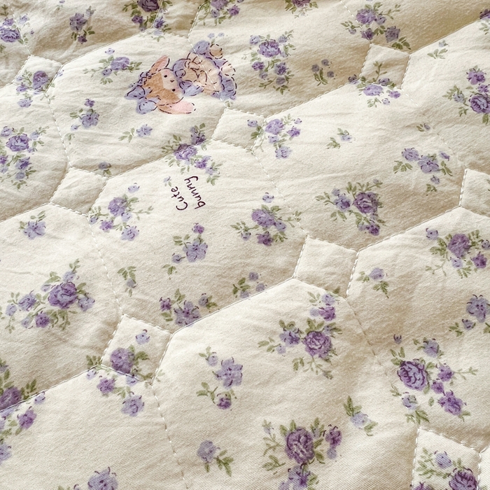 91家纺网 家纺一手货源 找家纺 赛丽雅 2026新款夹棉床笠三件套加厚床垫保护套 兔小姐