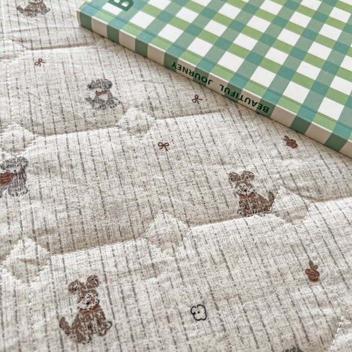 91家纺网 家纺一手货源 找家纺 赛丽雅 2026新款夹棉床笠三件套加厚床垫保护套 幸运狗狗