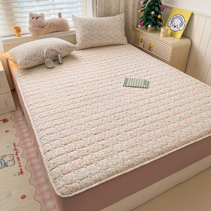 91家纺网 家纺一手货源 找家纺 赛丽雅 2026新款夹棉床笠三件套加厚床垫保护套 悠宜