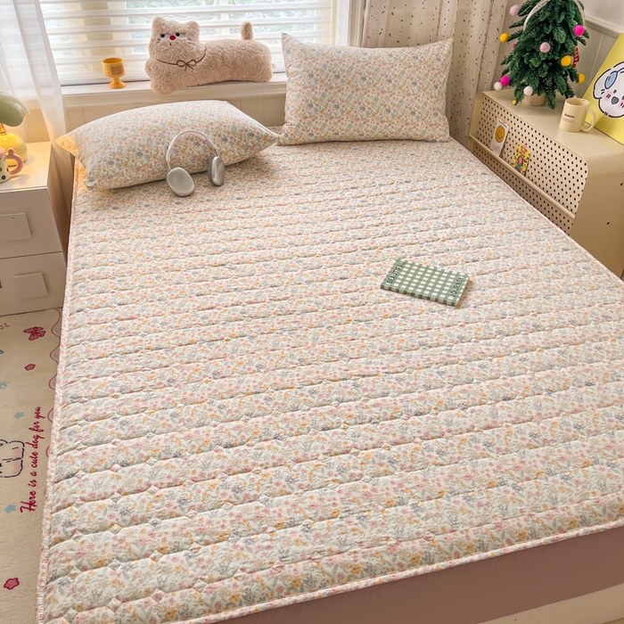 91家纺网 家纺一手货源 找家纺 赛丽雅 2026新款夹棉床笠三件套加厚床垫保护套 悠宜