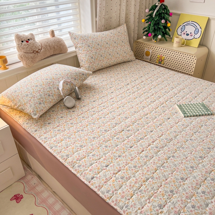 91家纺网 家纺一手货源 找家纺 赛丽雅 2026新款夹棉床笠三件套加厚床垫保护套 悠宜