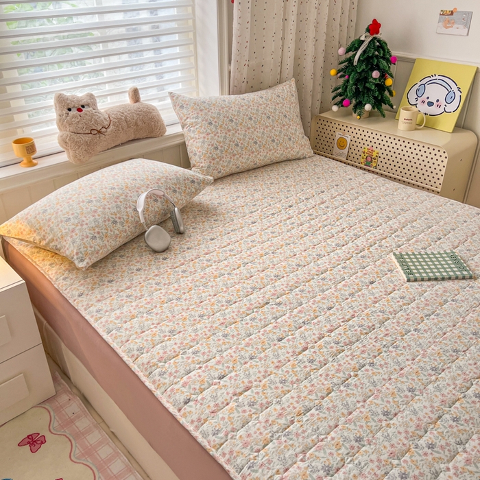 91家纺网 家纺一手货源 找家纺 赛丽雅 2026新款夹棉床笠三件套加厚床垫保护套 悠宜