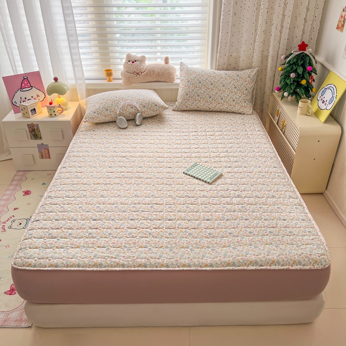 91家纺网 家纺一手货源 找家纺 赛丽雅 2026新款夹棉床笠三件套加厚床垫保护套 悠宜