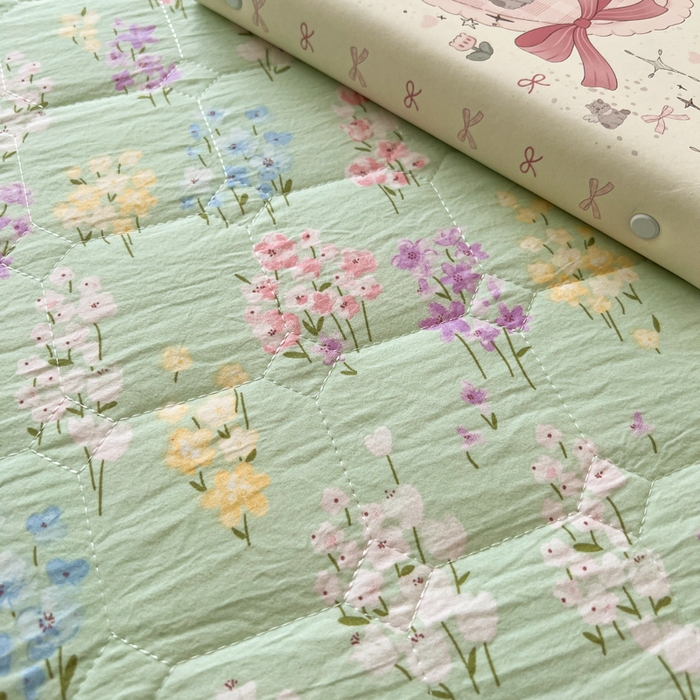 91家纺网 家纺一手货源 找家纺 赛丽雅 2026新款夹棉床笠三件套加厚床垫保护套 紫烟青花