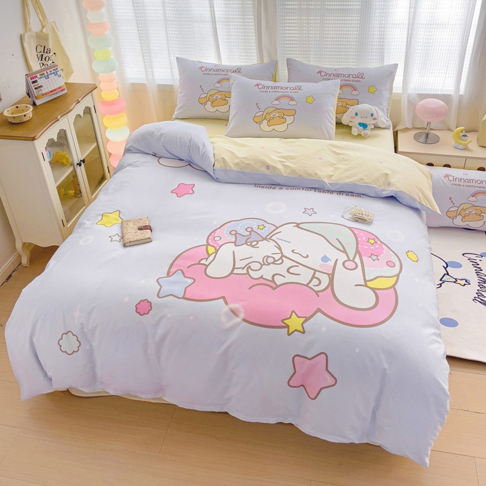 91家纺网 家纺一手货源 找家纺 （总）朵希曼 2026新款正版授权全棉大版数码印花三丽鸥系列四件套