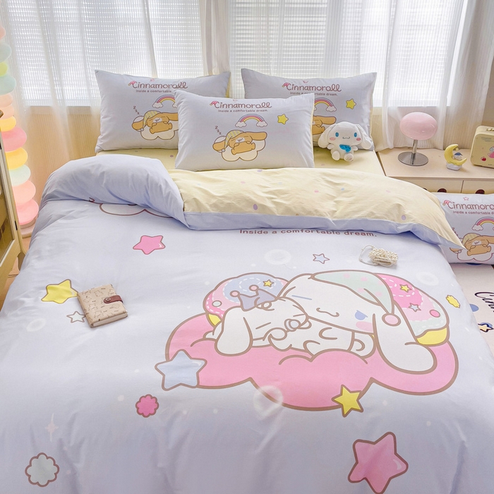 91家纺网 家纺一手货源 找家纺 （总）朵希曼 2026新款正版授权全棉大版数码印花三丽鸥系列四件套