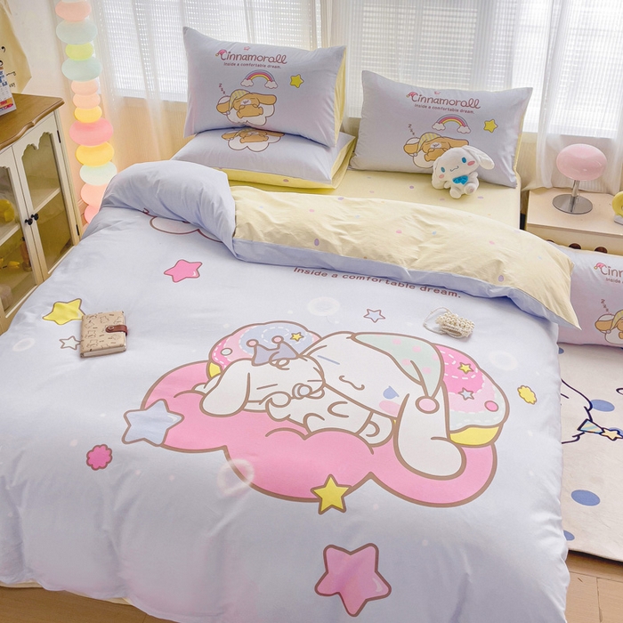 91家纺网 家纺一手货源 找家纺 （总）朵希曼 2026新款正版授权全棉大版数码印花三丽鸥系列四件套