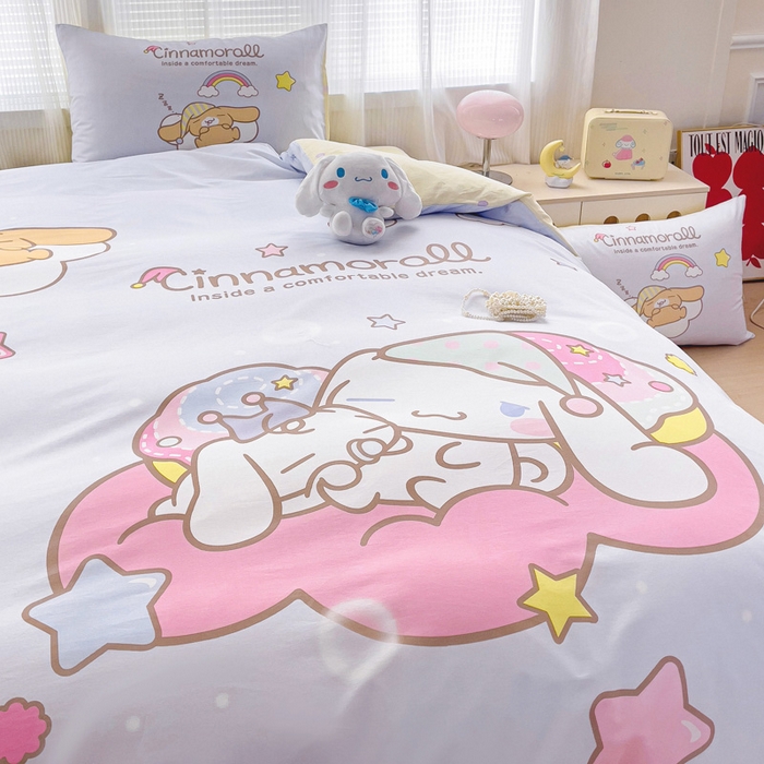 91家纺网 家纺一手货源 找家纺 （总）朵希曼 2026新款正版授权全棉大版数码印花三丽鸥系列四件套