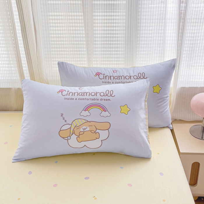 91家纺网 家纺一手货源 找家纺 朵希曼 2026新款正版授权全棉大版数码印花三丽鸥系列四件套 彩虹大耳狗