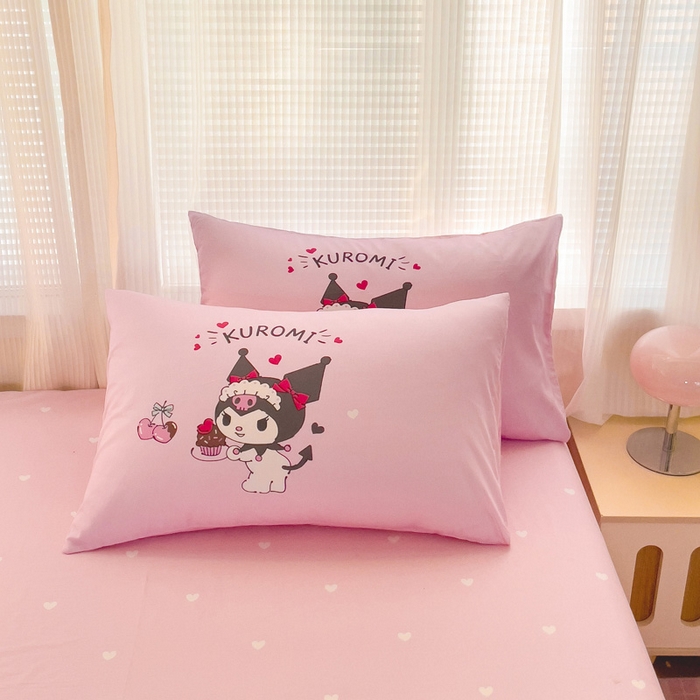 91家纺网 家纺一手货源 找家纺 朵希曼 2026新款正版授权全棉大版数码印花三丽鸥系列四件套 美味库洛米