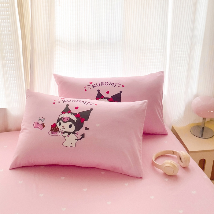 91家纺网 家纺一手货源 找家纺 朵希曼 2026新款正版授权全棉大版数码印花三丽鸥系列四件套 美味库洛米