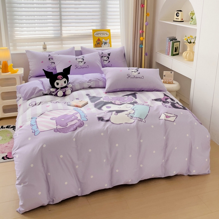 91家纺网 家纺一手货源 找家纺 朵希曼 2026新款正版授权全棉大版数码印花三丽鸥系列四件套 糖果