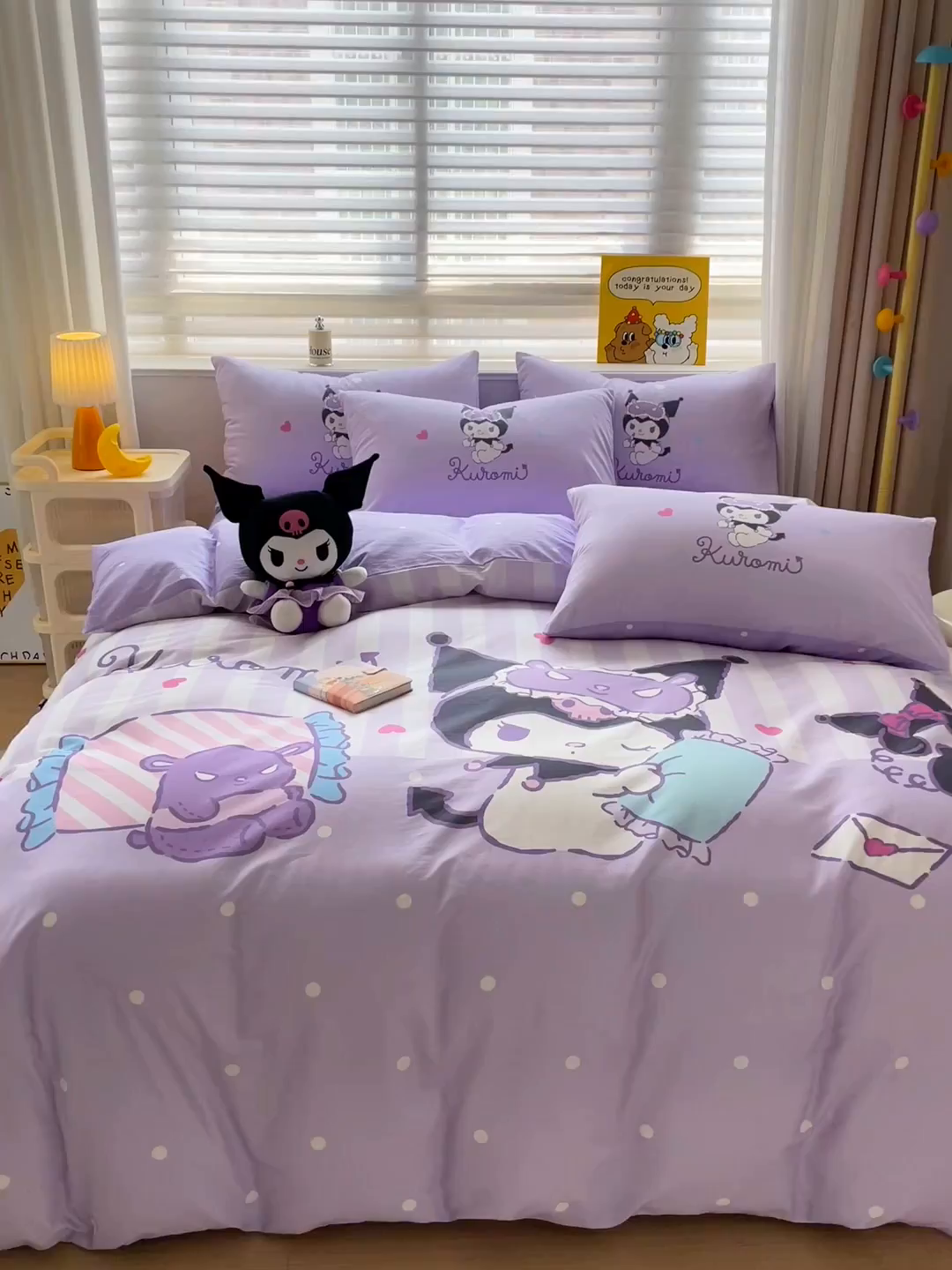 91家纺网 家纺一手货源 找家纺 朵希曼 2026新款正版授权全棉大版数码印花三丽鸥系列四件套 糖果