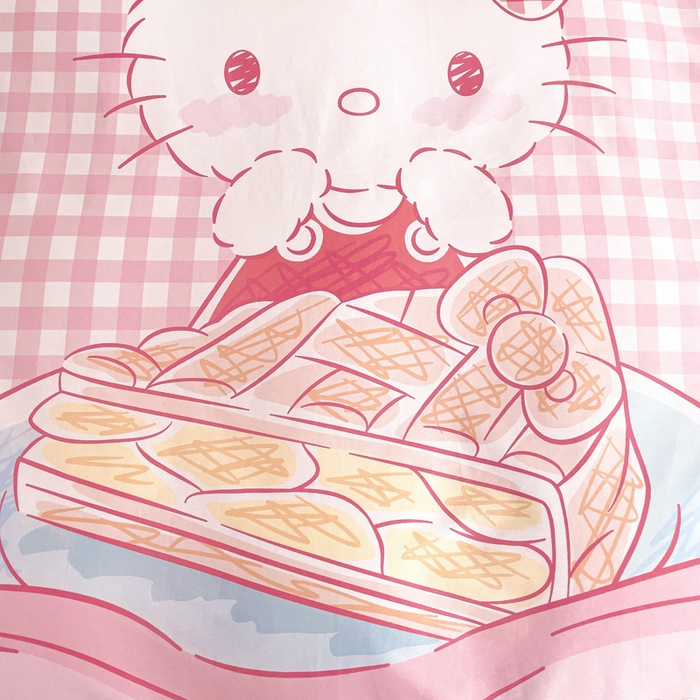 91家纺网 家纺一手货源 找家纺 朵希曼 2026新款正版授权全棉大版数码印花三丽鸥系列四件套 心动凯蒂