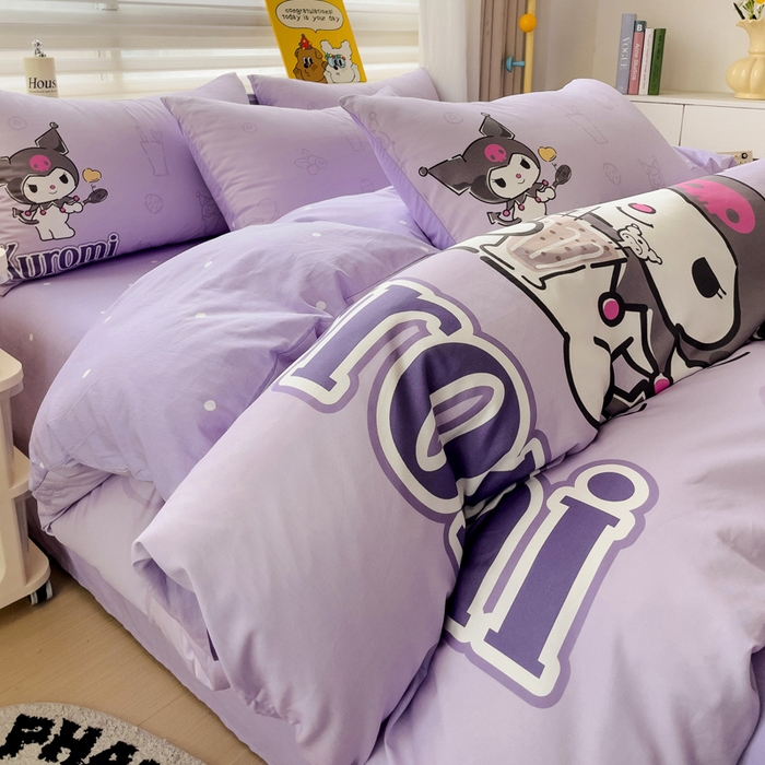 91家纺网 家纺一手货源 找家纺 朵希曼 2026新款正版授权全棉大版数码印花三丽鸥系列四件套 饮料