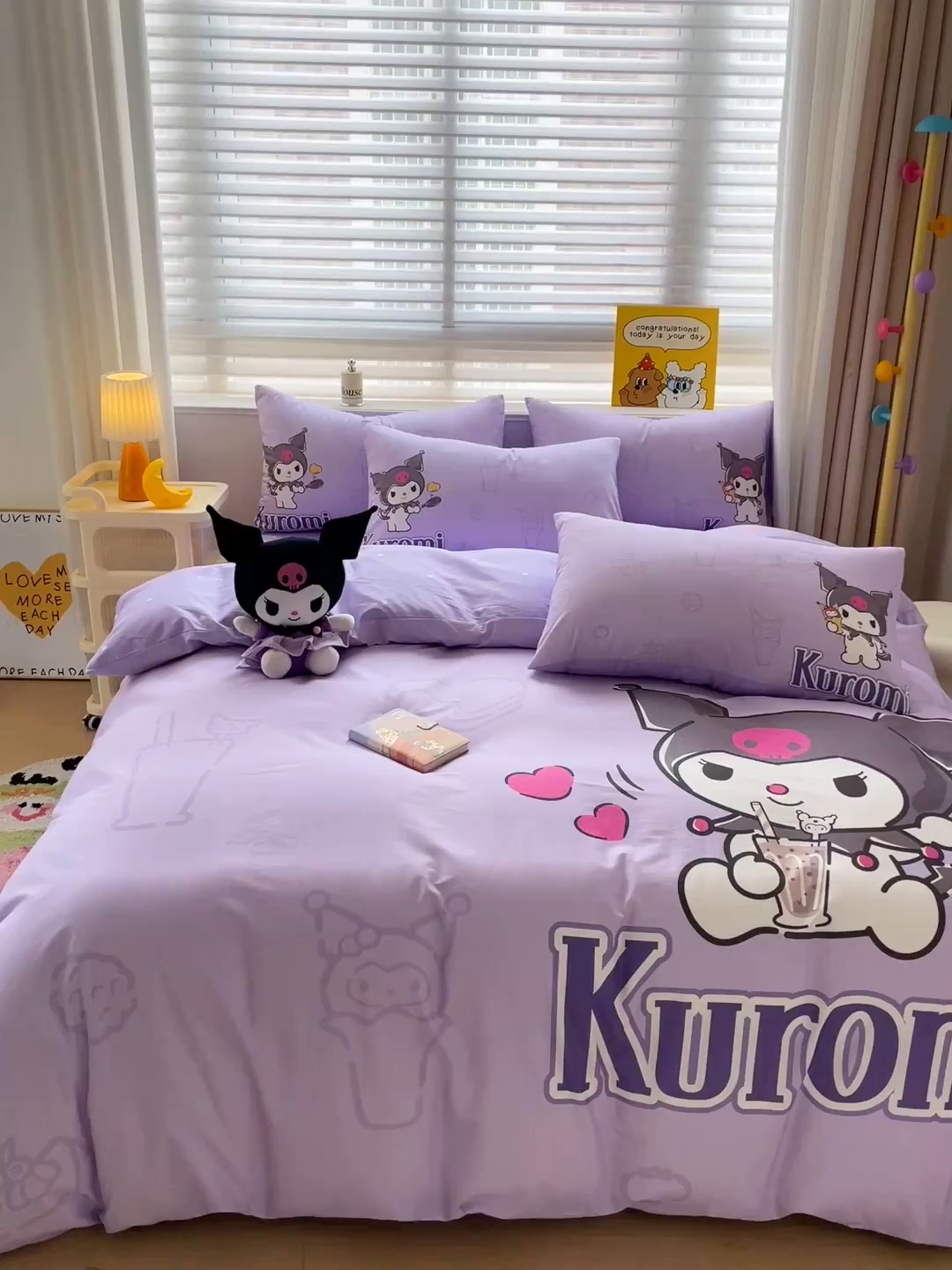 91家纺网 家纺一手货源 找家纺 朵希曼 2026新款正版授权全棉大版数码印花三丽鸥系列四件套 饮料