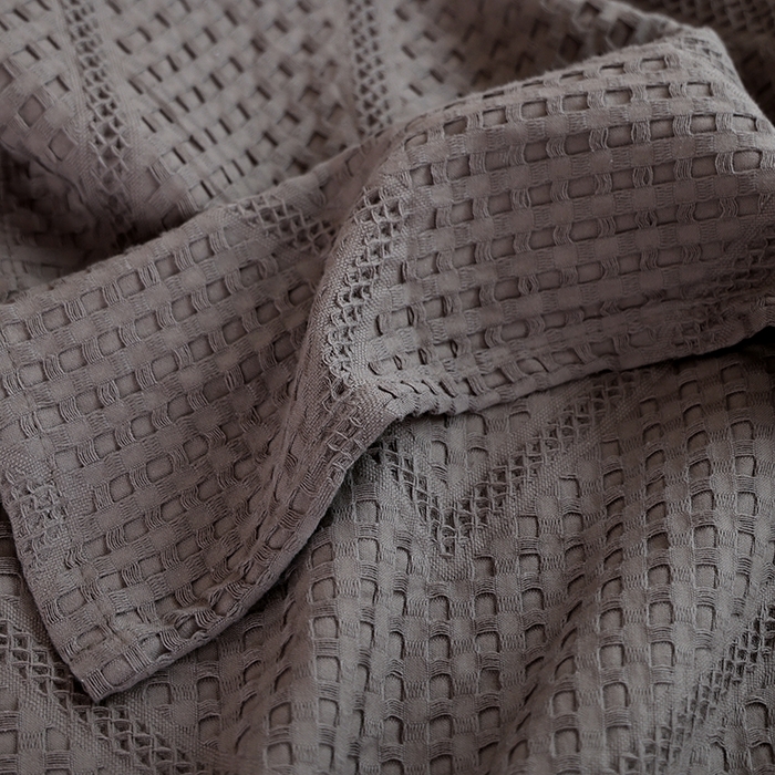 91家纺网 家纺一手货源 找家纺 朴尔家纺-毛巾被 2026新款全棉纯棉摩拉山峦风立体透气蜂窝华夫格纱布毛巾被-朴尔经典款常年备货 波浪华夫格-咖