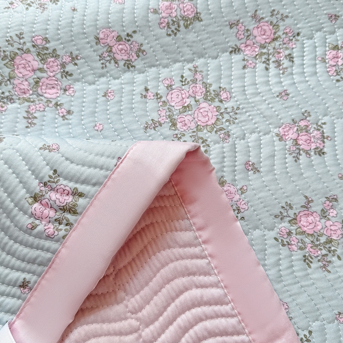 91家纺网 家纺一手货源 找家纺 满座家居 2026 新款莫代尔天丝床盖三件套小清新床盖（含手提包装） 江南