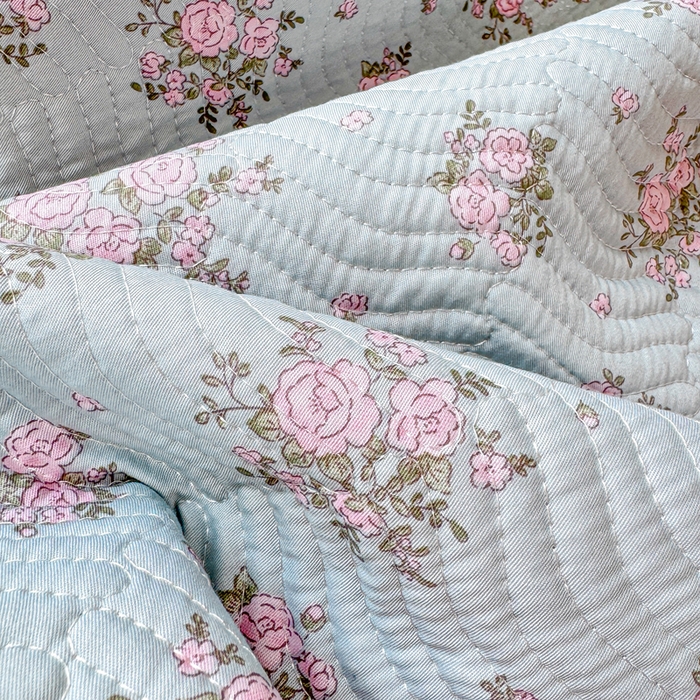 91家纺网 家纺一手货源 找家纺 满座家居 2026 新款莫代尔天丝床盖三件套小清新床盖（含手提包装） 江南