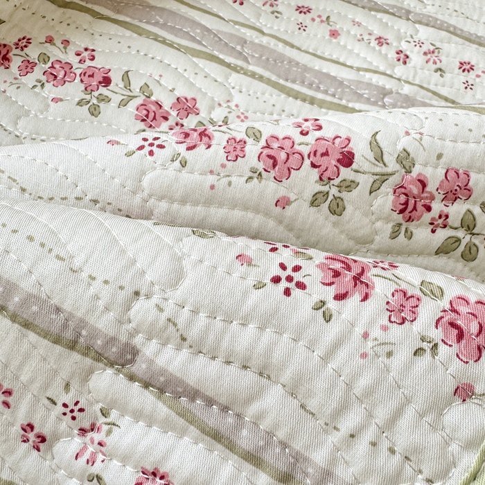 91家纺网 家纺一手货源 找家纺 满座家居 2026 新款莫代尔天丝床盖三件套小清新床盖（含手提包装） 云水谣