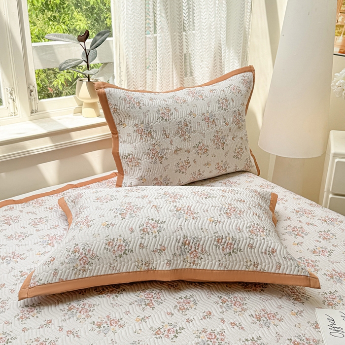 91家纺网 家纺一手货源 找家纺 满座家居 2026 新款莫代尔天丝床盖三件套小清新床盖（含手提包装） 绽放