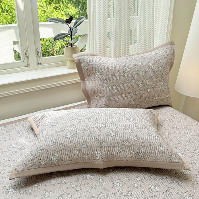 91家纺网 家纺一手货源 找家纺 满座家居 2026 新款莫代尔天丝床盖三件套小清新床盖（含手提包装） 云朵轻语