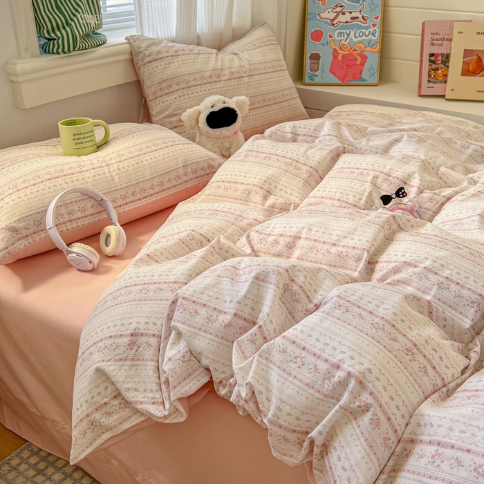 91家纺网 家纺一手货源 找家纺 （总）漫仙阁家纺 2026新款纯棉学生宿舍A版100%新疆棉B版古法水洗单被套