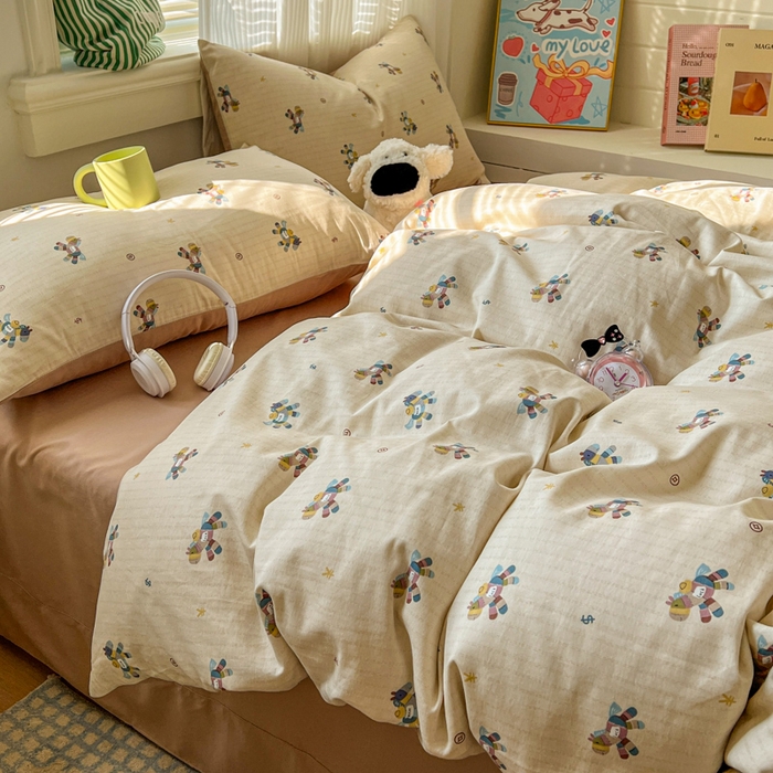 91家纺网 家纺一手货源 找家纺 （总）漫仙阁家纺 2026新款纯棉学生宿舍A版100%新疆棉B版古法水洗单被套