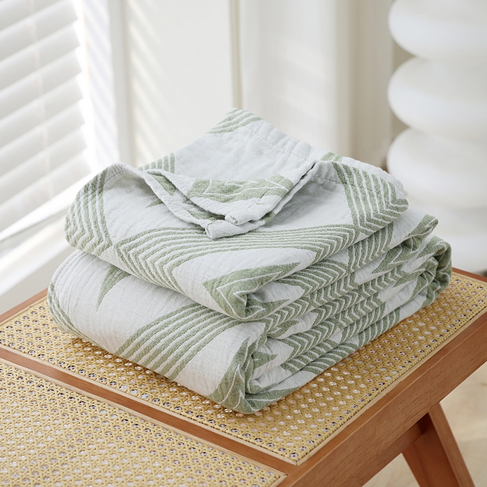 91家纺网 家纺一手货源 找家纺 （总）朴尔家纺-毛巾被 2026新款伯尔尼风格全棉加厚三层纱布毛巾被-朴尔经典款常年备货