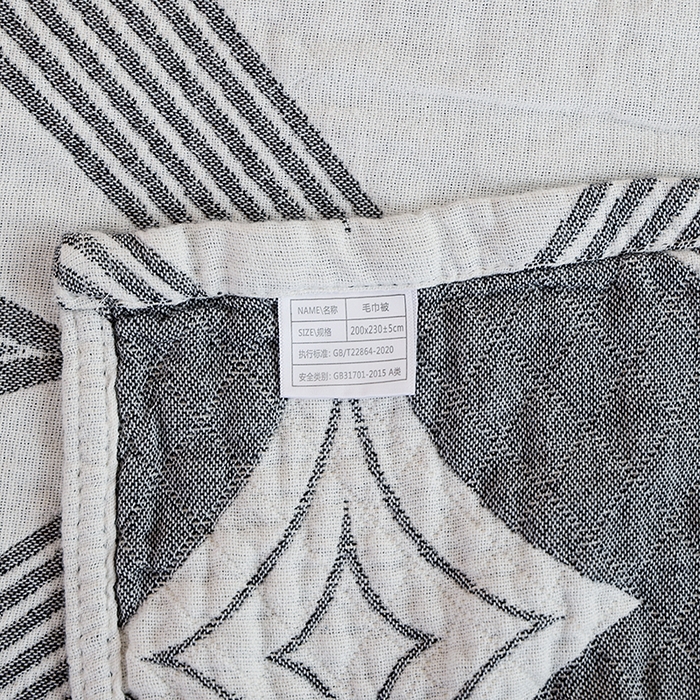 91家纺网 家纺一手货源 找家纺 朴尔家纺-毛巾被 2026新款伯尔尼风格全棉加厚三层纱布毛巾被-朴尔经典款常年备货 风范-灰